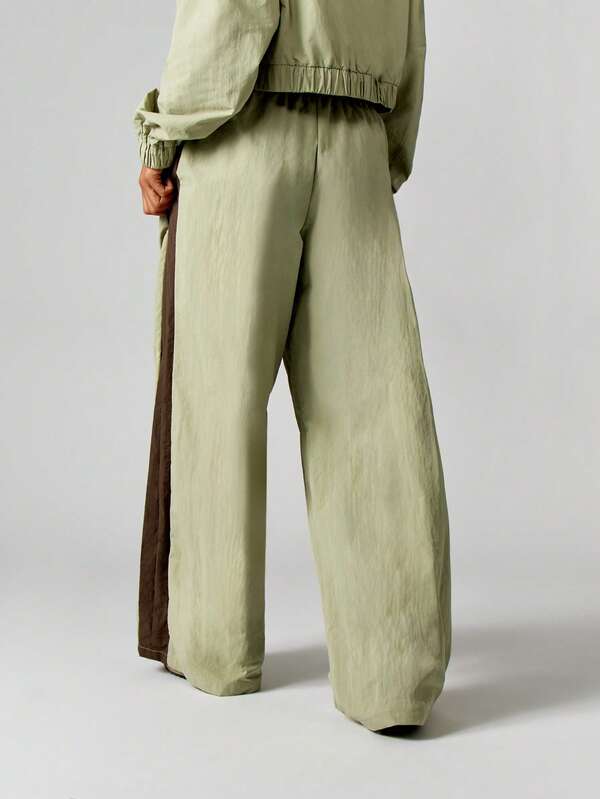 MISSGUIDED Wide Leg Track Pants With Side Stripes