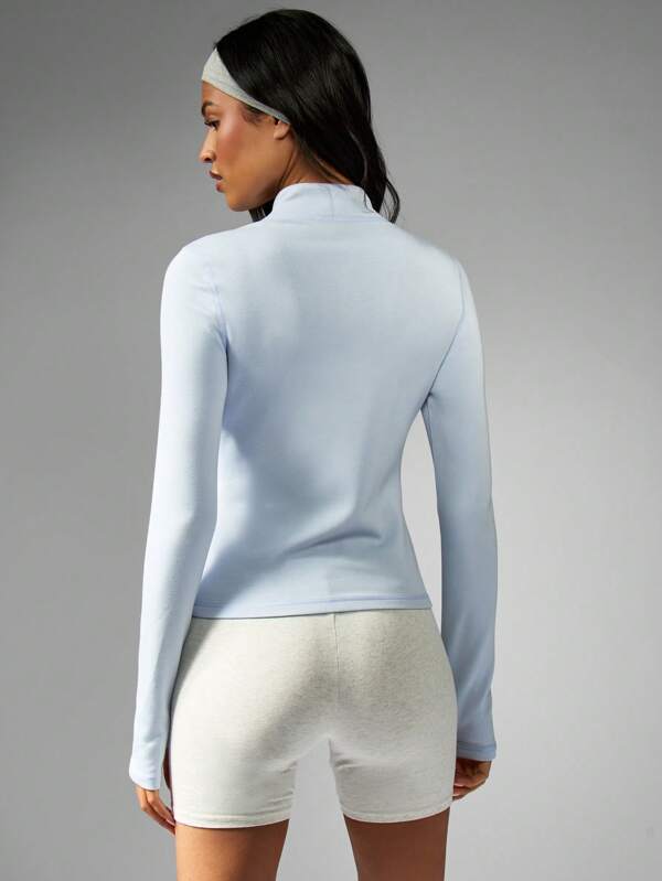MISSGUIDED Workout Running Active Wear Half Zip Jacket