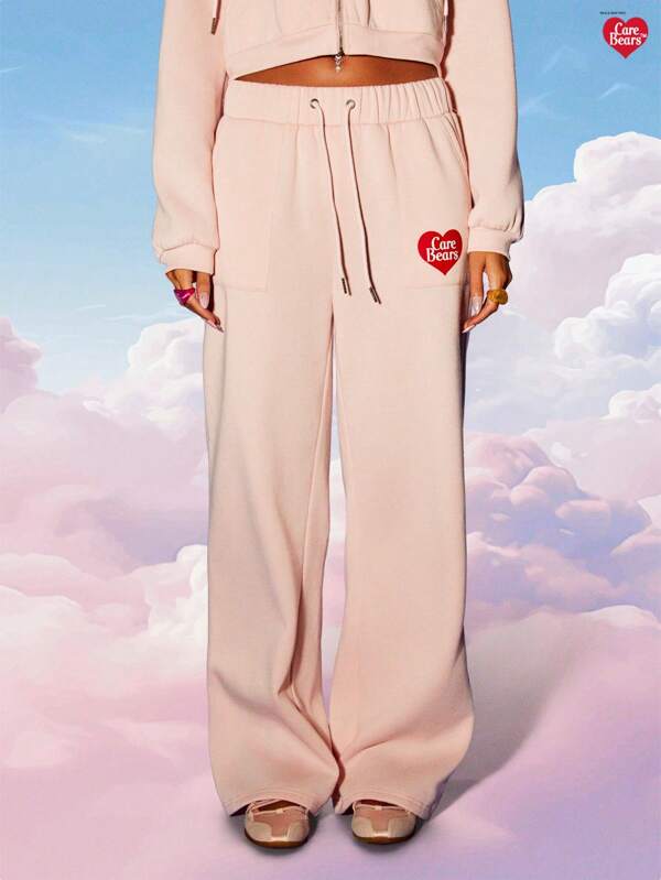 MISSGUIDED x Carebears MISSGUIDED Wide Leg Sweatpants With Print