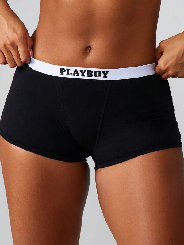 Missguided x Playboy Boyshort With Elastic Waistband