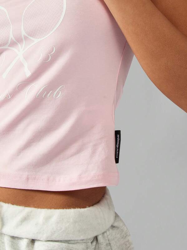 Missguided X Playboy Cotton Short Sleeve Crop T-Shirts With Graphic Print