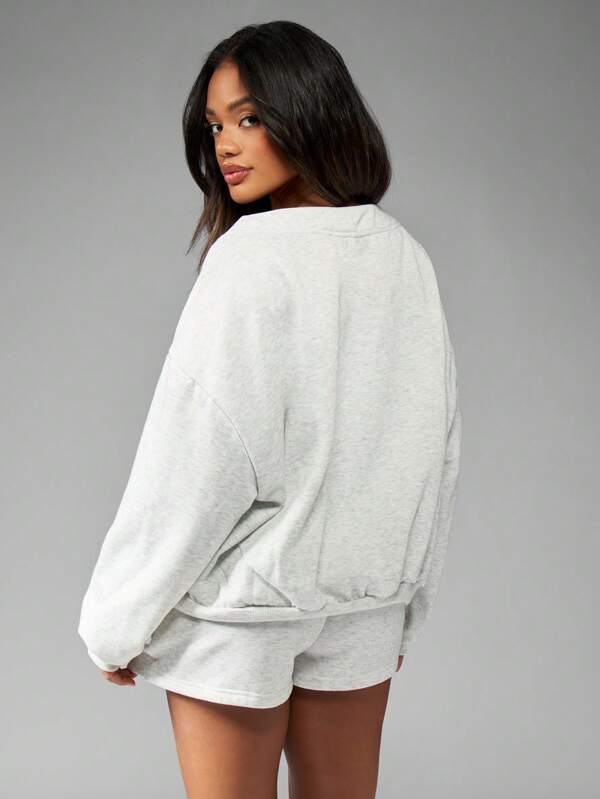Missguided X Playboy Cozy Cropped Button-Up Cardigan Sweatshirt