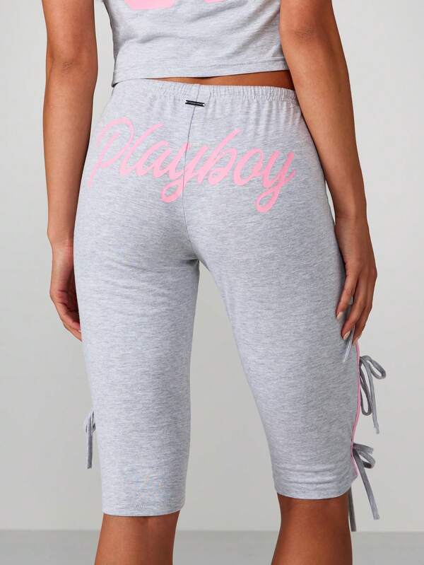 Missguided X Playboy Crop Top With Bow Ties