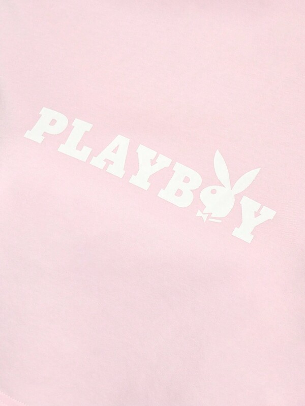 Missguided X Playboy Cropped T Shirt With Butterfly Print Design