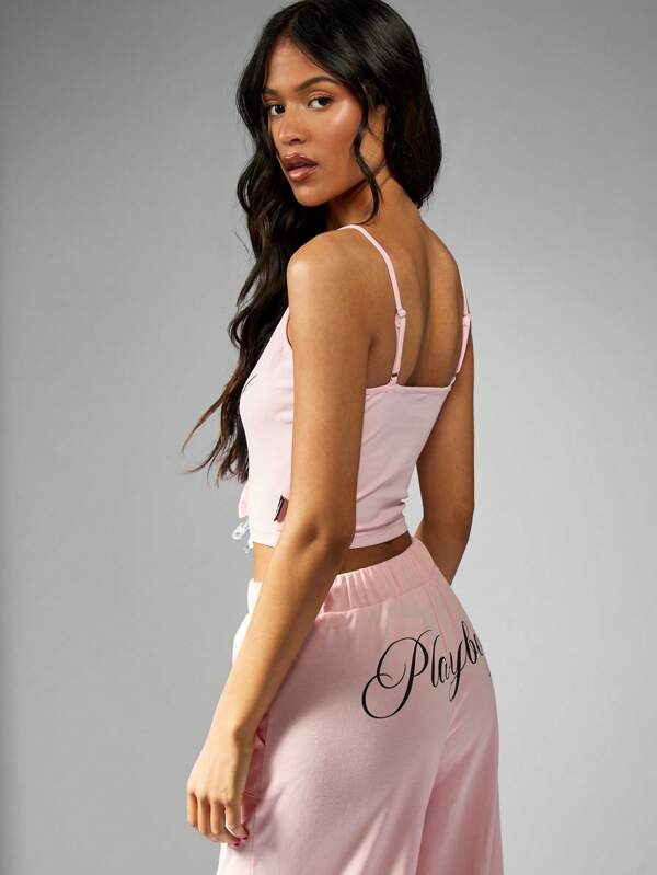 Missguided X Playboy Dance Cami Crop Top With Adjustable Straps