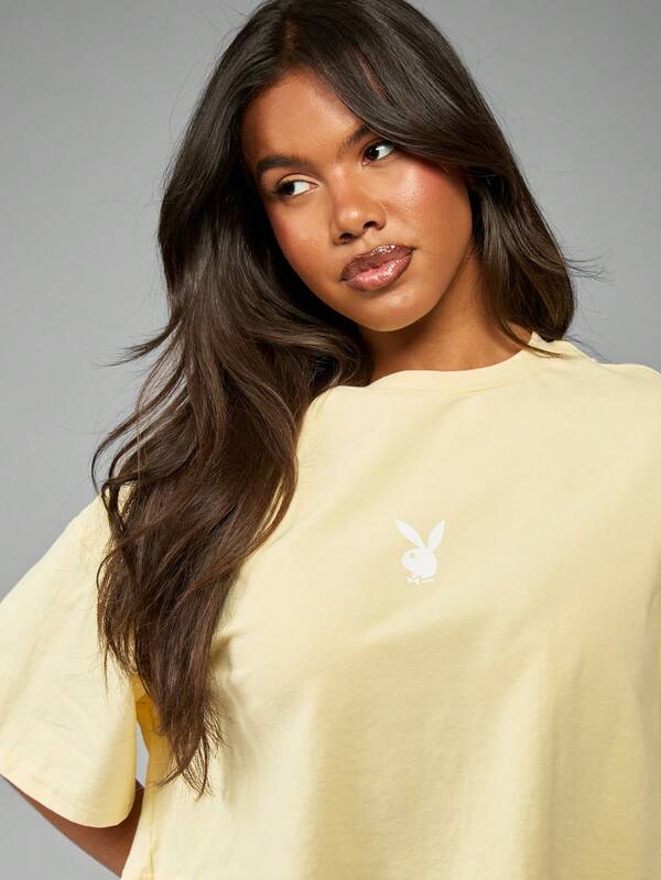 Missguided X Playboy Everyday Basic Essential T Shirt