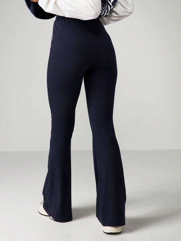 Missguided X Playboy Flared Pants With Script Print Detail
