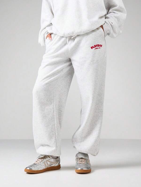 Missguided X Playboy Graphic Crew Neck Sweatshirt With Front Logo Print