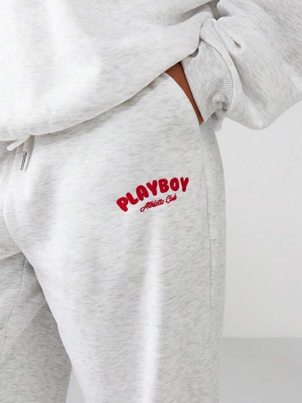 Missguided X Playboy Graphic Crew Neck Sweatshirt With Front Logo Print