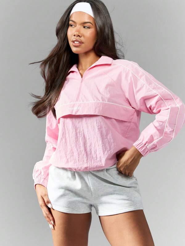 Missguided x Playboy Half Zip Lightweight Windbreaker Jacket
