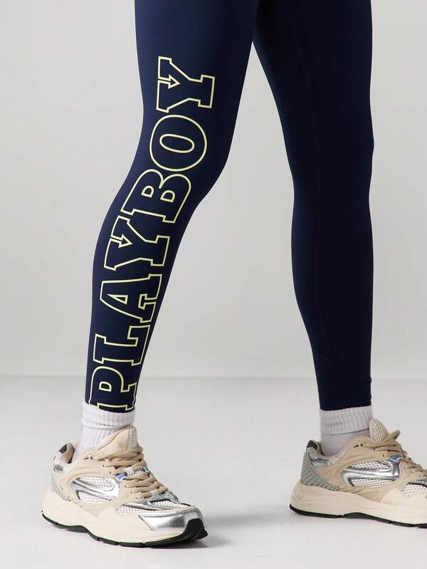 Missguided X Playboy High Rise Leggings With Logo