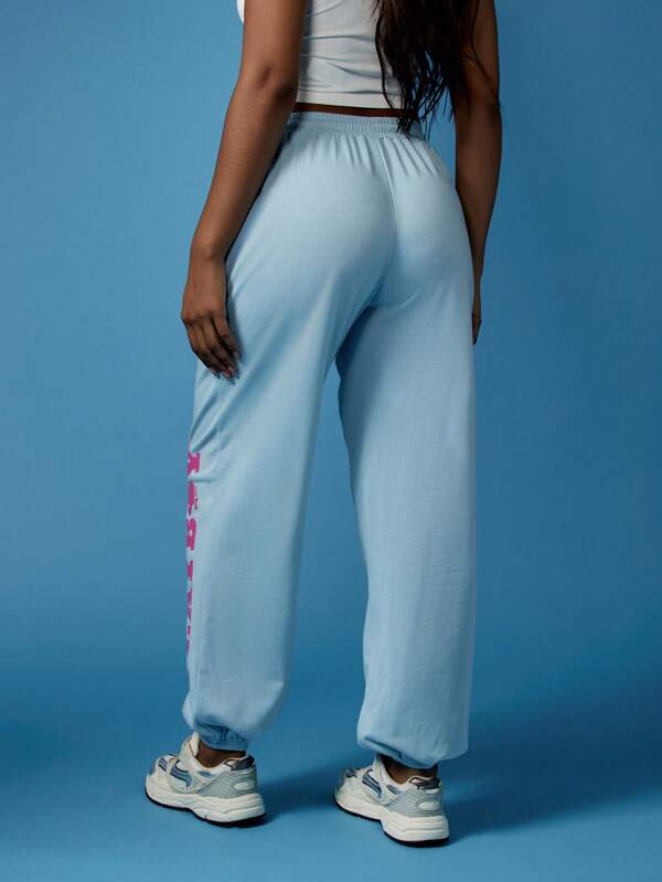 Missguided X Playboy High Waist Drawstring Athleisure Jogger Sweatpants