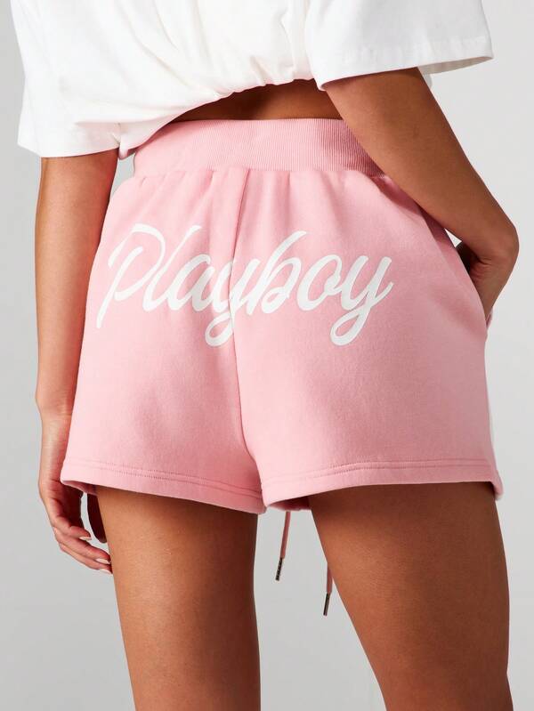 Missguided x Playboy Hot Pants With Text Print