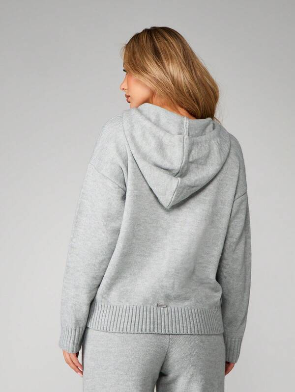 Missguided X Playboy Knitted Cardigan With Wide Leg Pants Set