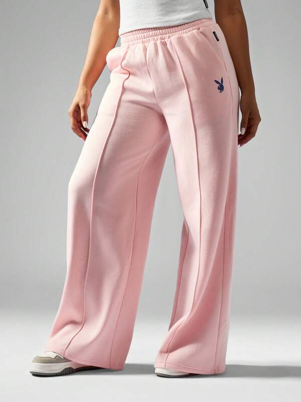 Missguided x Playboy Leisure Wide Leg Comfy Sweatpants With Pockets