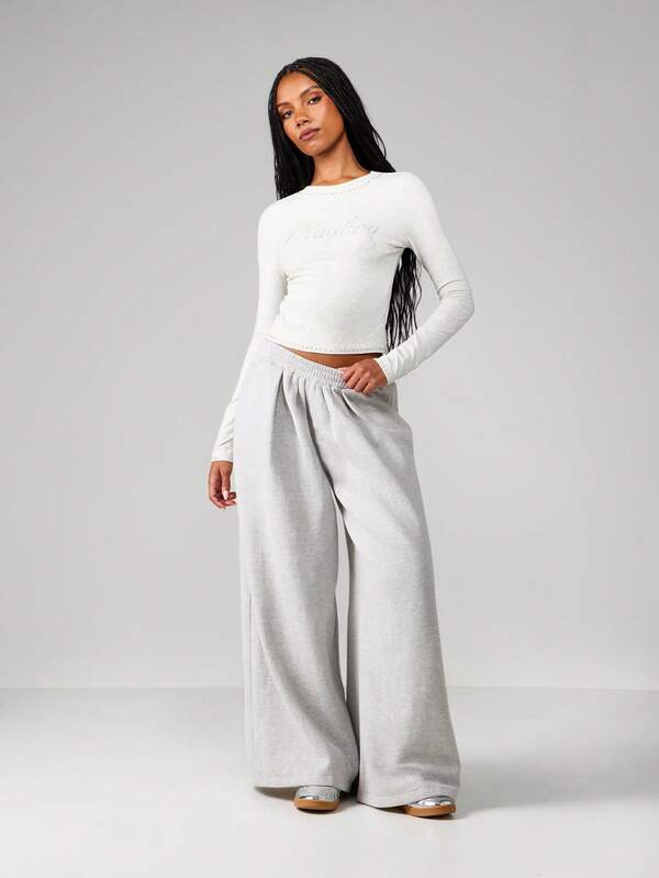 Missguided X Playboy Long Sleeve Crew Neck Sweatshirt With Studded Details