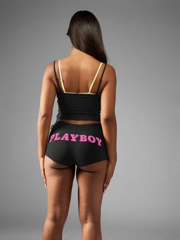 Missguided X Playboy MISSGUIDED Tank Top Cami With Varsity Style Sportswear And Number 53