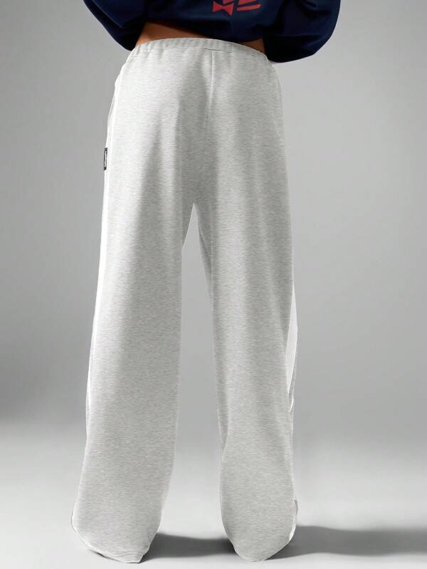 Missguided X Playboy MISSGUIDED Varsity Streetwear Cozy Wide Leg Joggers