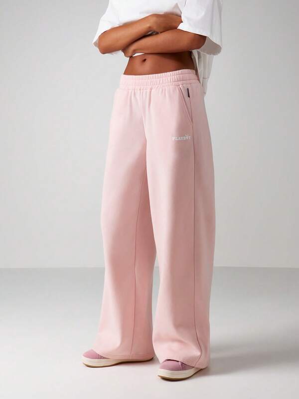 Missguided x Playboy MISSGUIDED Wide Leg Sweatpants With Drawstring Waistband