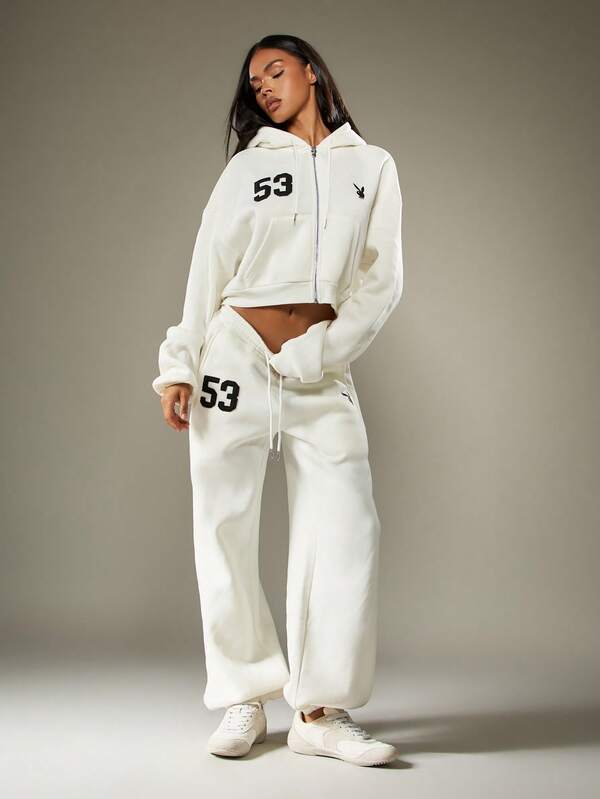 Missguided X Playboy Number 59 Sweatpants With Bunny Logo