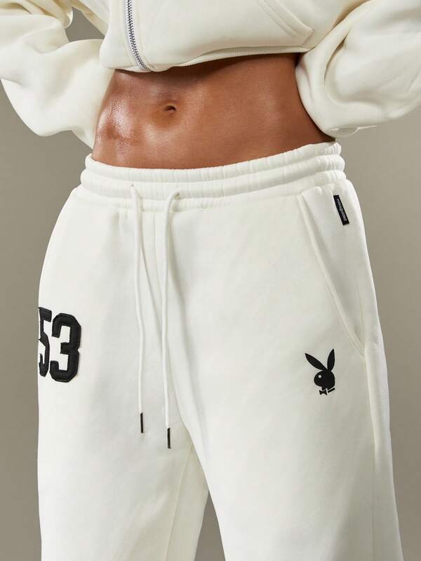 Missguided X Playboy Number 59 Sweatpants With Bunny Logo