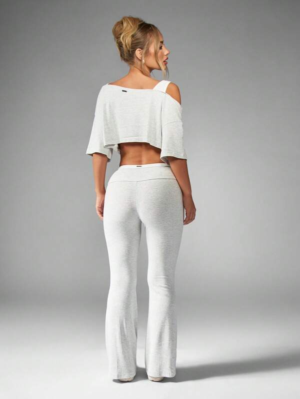 Missguided X Playboy Off Shoulder Long Pants Loungewear Two Piece Set