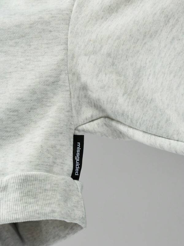 Missguided X Playboy Oversized Cropped Zip Hoodie Athleisure Streetwear