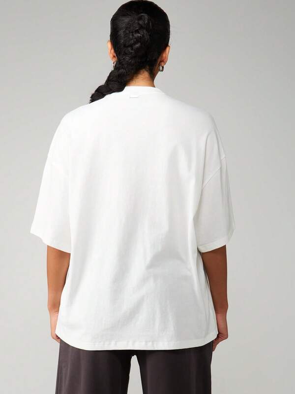 Missguided X Playboy Oversized Embossed Crew Neck T-Shirt
