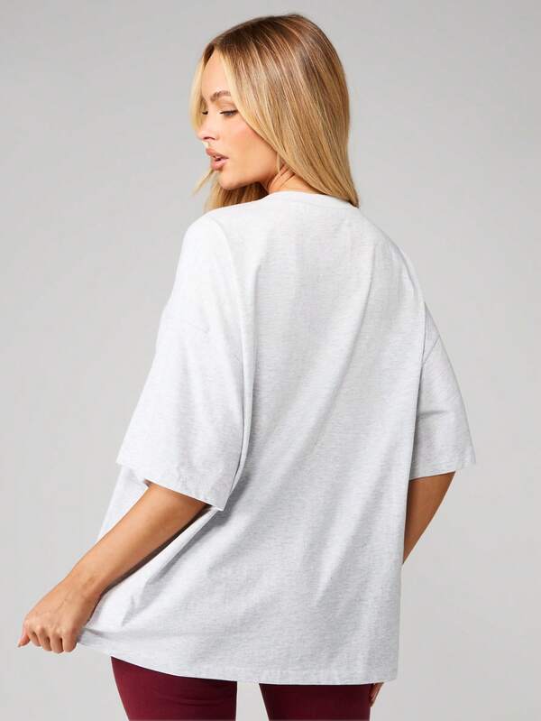 Missguided X Playboy Oversized Graphic Tee With Logo