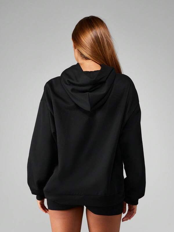 Missguided X Playboy Oversized Hooded Sweatshirt With Bold Typography Print