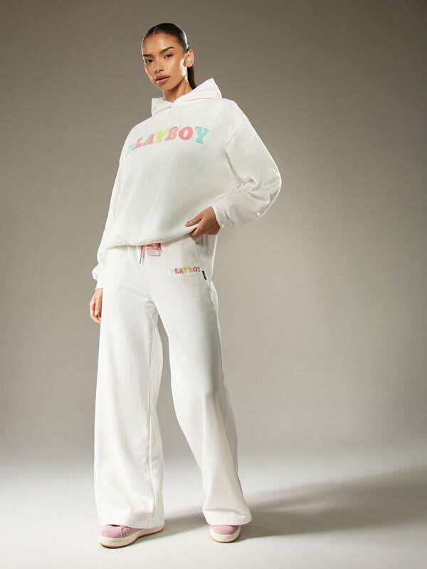 Missguided X Playboy Oversized Hoodie With Centre Pocket