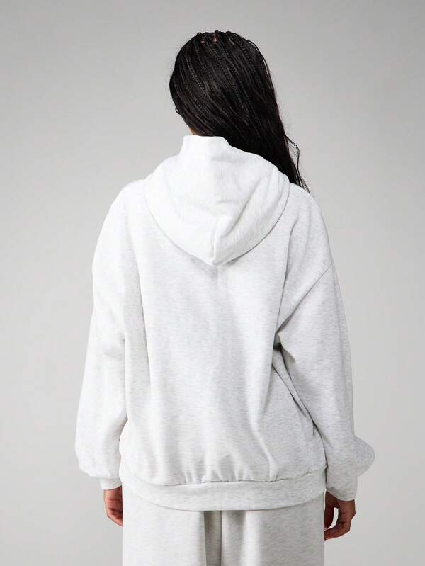 Missguided X Playboy Oversized Hoodie With Pink Text Print
