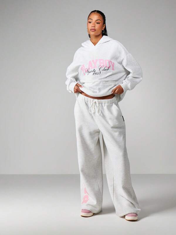 Missguided X Playboy Oversized Hoodie With Sports Club Print