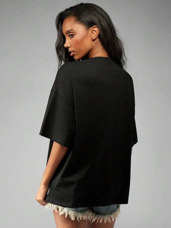 Missguided X Playboy Oversized Magazine Cover T Shirt With Retro Print