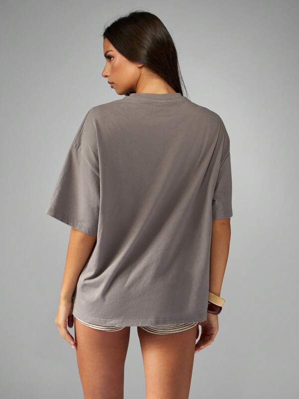 Missguided X Playboy Oversized Script Logo T-Shirt With Boxy Cut