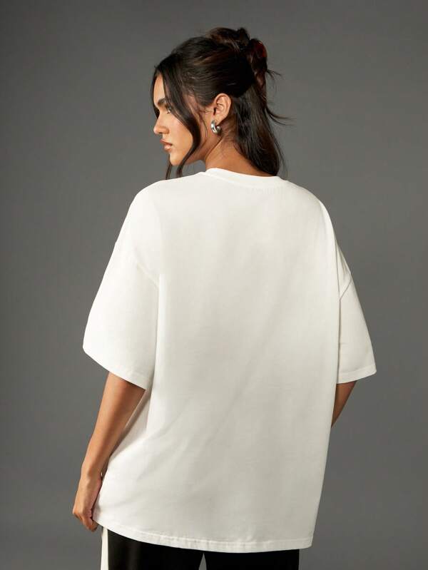 Missguided X Playboy Oversized T-Shirt With Star Logo Graphic Print