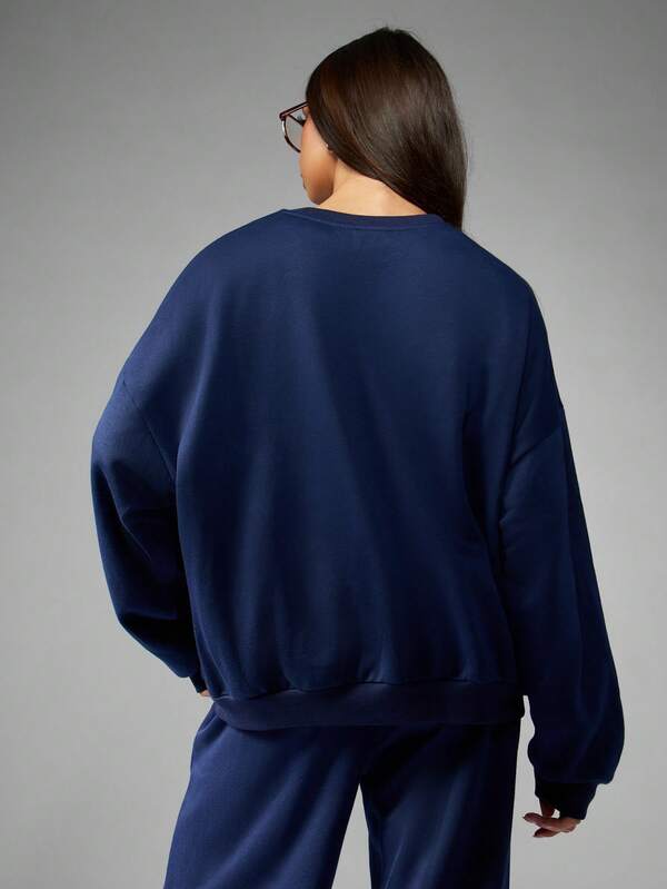 Missguided X Playboy Retro Varsity Sweatshirt With Graphic Print And Crew Neck