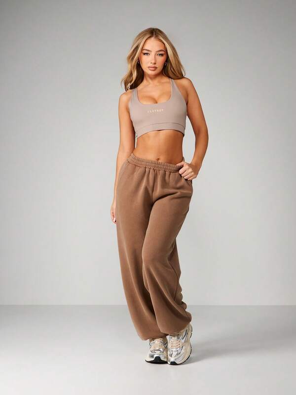 Missguided X Playboy Scoop Neck Crop Top With Cross Back