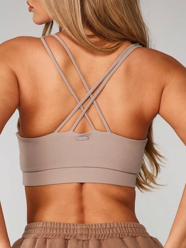 Missguided X Playboy Scoop Neck Crop Top With Cross Back