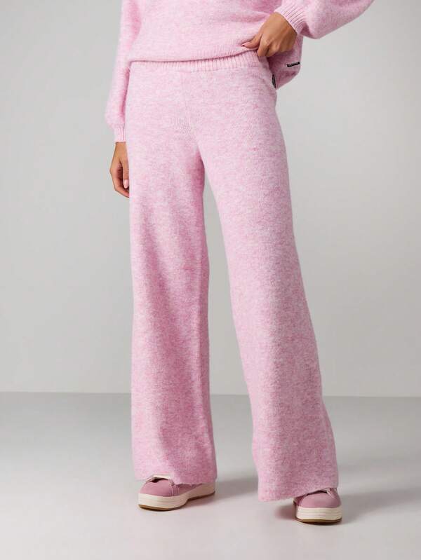 Missguided X Playboy Script Knit Wide Leg Pants