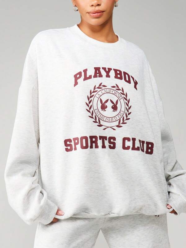 Missguided X Playboy Sports Club Graphic Sweatshirt