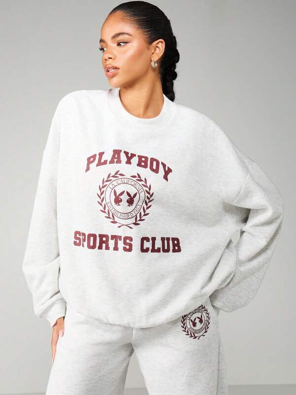 Missguided x Playboy Sports Club Graphic Sweatshirt