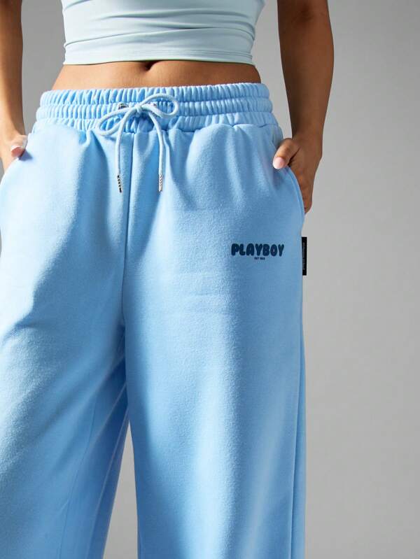 Missguided X Playboy Ultra Cozy Wide Leg Sweatpants