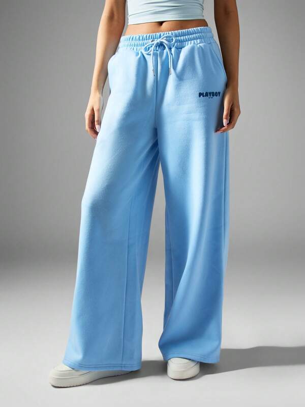 Missguided x Playboy Ultra Cozy Wide Leg Sweatpants
