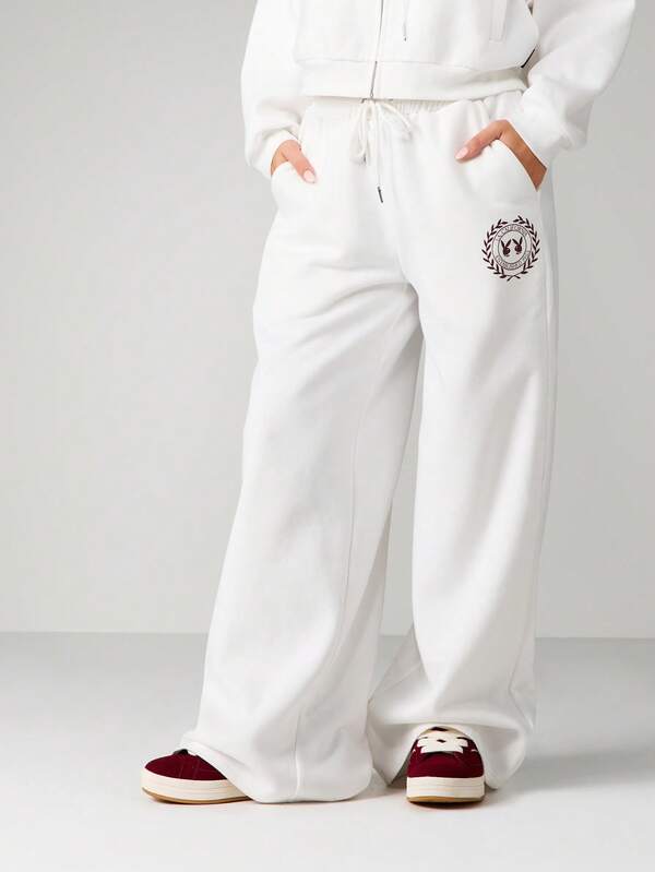 Missguided x Playboy Wide Leg Graphic Joggers With Logo