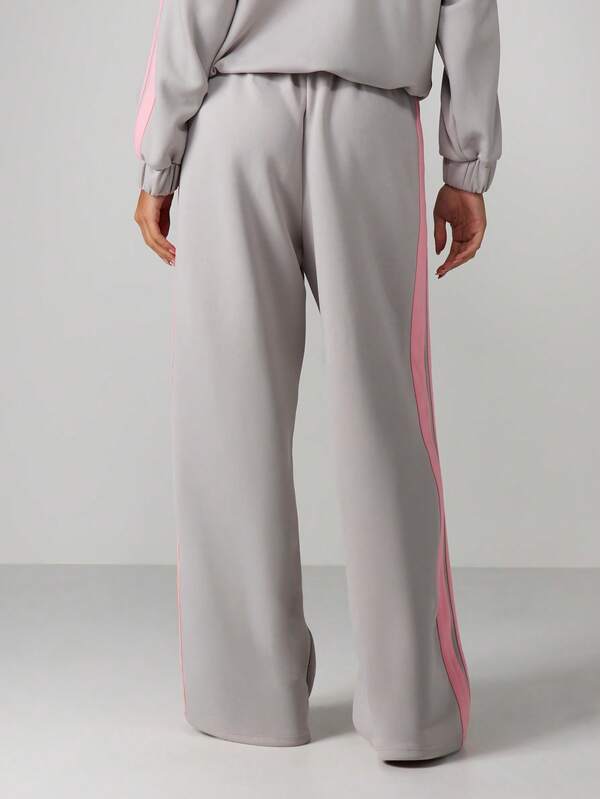 Missguided X Playboy Wide Leg Joggers With Side Stripe Detail