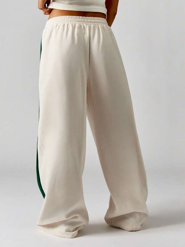 Missguided X Playboy Wide Leg Joggers With Side Stripe