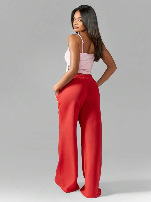 Missguided X Playboy Wide Leg Number Print Comfort Jogger Sweatpants