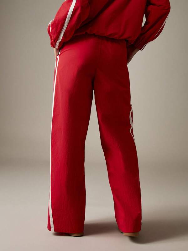 Missguided X Playboy Wide Leg Stripe Drawstring Sweatpants