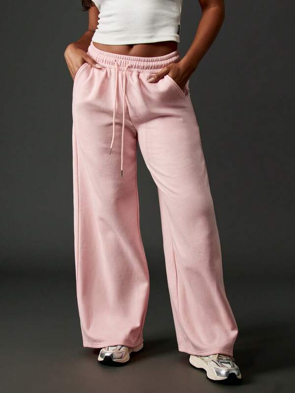 Missguided X Playboy Wide Leg Sweatpants With Drawstring Waist